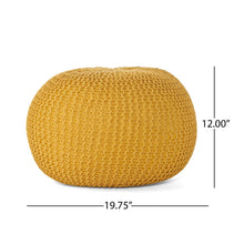 Load image into Gallery viewer, Bordeaux - Knitted Round Pouf, Versatile Ottoman And Floor Cushion