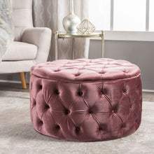 Load image into Gallery viewer, Modern Glam Ottoman Velvet