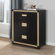 Load image into Gallery viewer, Lively - Chest With Glitter Detail And Thick Bar Handle Hardware - Black