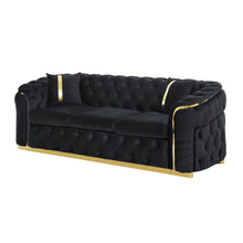 Load image into Gallery viewer, Button Tufted Couch With 2 Pillows, 3 Seater Luxury Chesterfield Sofa