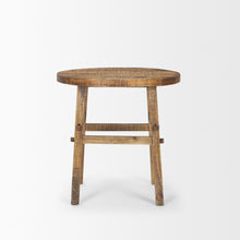 Load image into Gallery viewer, Distressed Solid Wood End Table - Brown