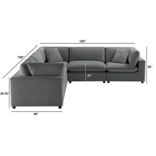 Load image into Gallery viewer, Caylie - Modular 5 Piece Sectional - Charcoal