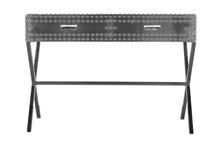 Load image into Gallery viewer, Aluminum Cross Leg Console Table With Storage - Silver