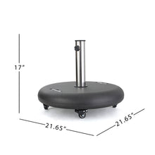 Load image into Gallery viewer, Wheelie - Round Umbrella Base With Stainless Steel Holder