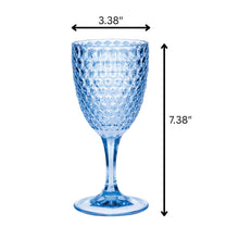 Load image into Gallery viewer, Diamond Cut Plastic Wine Glasses (Set of 4)