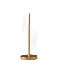 Load image into Gallery viewer, Modern Swirl Metal And Acrylic LED Table Lamp - Gold