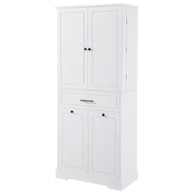Load image into Gallery viewer, Freestanding Bathroom Storage Cabinet With Doors, Drawers, And Tilt Out Laundry Hamper - White