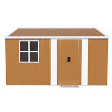 Load image into Gallery viewer, Heavy Duty Metal Storage Shed With Windows And Lockable Door, Weatherproof Outdoor Garden Shed