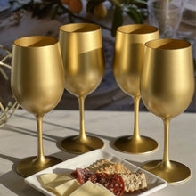 Load image into Gallery viewer, Leadingware Metallic Plastic Wine Glasses (Set of 4)