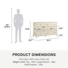 Load image into Gallery viewer, Farnsworth - 6 Drawer Dresser - Ivory