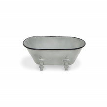 Load image into Gallery viewer, Poly Hand Painted Decorative Tub Tabletop Sculpture - Gray