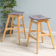 Load image into Gallery viewer, Modern Bar Stool Set With Upholstered Seating