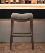 Load image into Gallery viewer, Solid Wood Backless Bar Height Bar Chair - Taupe / Brown