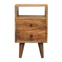 Load image into Gallery viewer, 20" Modern Solid Wood Two Drawer Nightstand - Oak