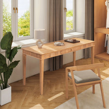 Load image into Gallery viewer, Dumont - Modern Farmhouse 1 Drawer Fluted Home Office Writing Desk - Natural Blonde