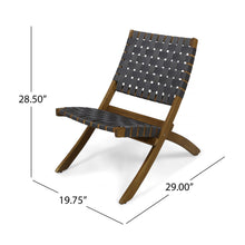 Load image into Gallery viewer, Solidago - Outdoor And Strapping Belt Folding Chairs, (Set of 2) - Black / Brown