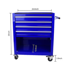 Load image into Gallery viewer, 4 Drawers Multifunctional Tool Cart With Wheels
