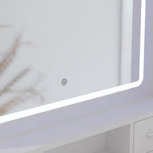 Load image into Gallery viewer, 40.95" Newly Designed Smart Mirror Dressing Table With Drawers And Storage Cabinet, Dressing Table With Dressing Pad For Bedroom, Dressing Room