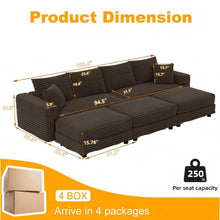 Load image into Gallery viewer, Modern Comfy Upholstered Sofa Cloud Couch & Deep Seat Couches