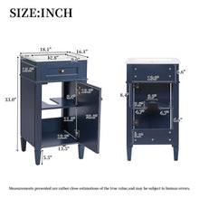 Load image into Gallery viewer, French Style Bathroom Vanity With Sink, Soft-Closing Door, Adjustable Shelf, Rectangular Design