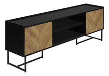 Load image into Gallery viewer, TV Stand, Console, Media Entertainment Center, Storage Cabinet, Modern - Black