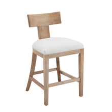 Load image into Gallery viewer, Upholstered Counter Height Bar Stools With Solid Rubber Wood Frame (Set of 2)