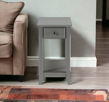 Load image into Gallery viewer, Solid And Manufactured Wood End Table - Gray