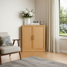 Load image into Gallery viewer, 31" Wood Corner Accent Cabinet - Natural