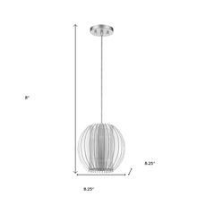 Load image into Gallery viewer, Acrylic And Steel Shade Hanging Globe Light - Silver