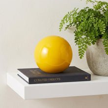 Load image into Gallery viewer, Decorative Orb Tabletop Sculpture (480021) - Yellow