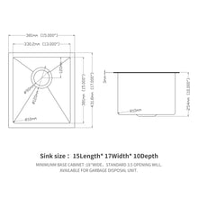Load image into Gallery viewer, Undermount Kitchen Sink With Deep Single Bowl