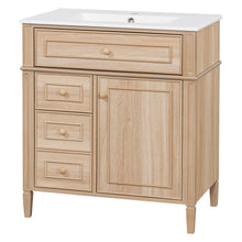 Load image into Gallery viewer, Bathroom Vanity With Sink, Flip Out Drawer, 2 Soft Close Drawers, 1 Soft Close Door - Wood