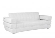 Load image into Gallery viewer, Italian Leather Sofa Silver Legs - White