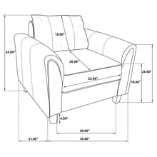 Load image into Gallery viewer, Dixon - Upholstered Rolled Arm Accent Chair - Gray