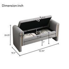 Load image into Gallery viewer, Modern Teddy Upholstered Large Bed End Bench With Arms And Storage