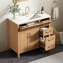 Load image into Gallery viewer, Bathroom Vanity With Sink, Soft Close Doors & Drawers - Wood