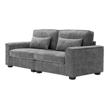 Load image into Gallery viewer, Modern Fabric Sofa With Plush Cushions, Sleek Arm Design