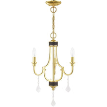 Load image into Gallery viewer, 22" Three Light Dimmable Chandelier With Shades - Brass