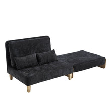 Load image into Gallery viewer, Mid Century Modern Foldable Sofa Bed, 3 In 1 Convertible Sleeper With 3 Pillows