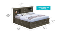 Load image into Gallery viewer, Traditional Style Bookcase Storage Bed