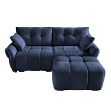 Load image into Gallery viewer, Sofa Set With Ottoman And Pillows, Textured, High Resilience Cushions