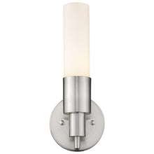 Load image into Gallery viewer, Narrow Wall Light With Frosted Glass Shade - Silver
