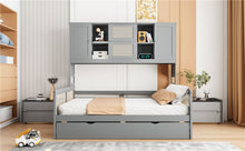 Load image into Gallery viewer, Daybed And All In One Cabinet And Shelf