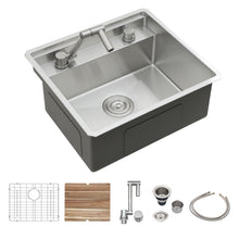Load image into Gallery viewer, Undermount Bar Sink With Folding Faucet