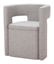Load image into Gallery viewer, Modern Upholstered Fabric Open Back Dining Arm Chair - Gray