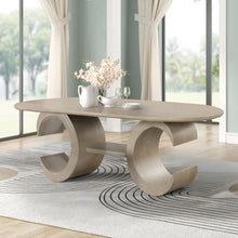 Load image into Gallery viewer, Gwendolyn - Oval Dining Table Base - Cerused Taupe