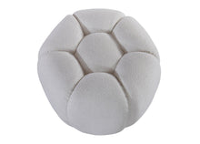 Load image into Gallery viewer, Tufted Boucle Round Ottoman - White