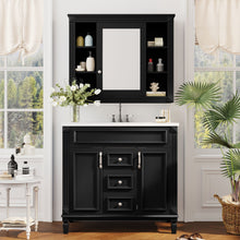 Load image into Gallery viewer, Bathroom Vanity With Top Sink, Mirror Cabinet, 2 Soft Closing Doors & 2 Drawers