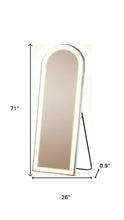 Load image into Gallery viewer, 71" Arch Lighted Freestanding And Wall Mount Frameless Full Length Mirror - Clear