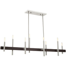 Load image into Gallery viewer, 24" Eight Light Dimmable Chandelier With Shades - Nickel